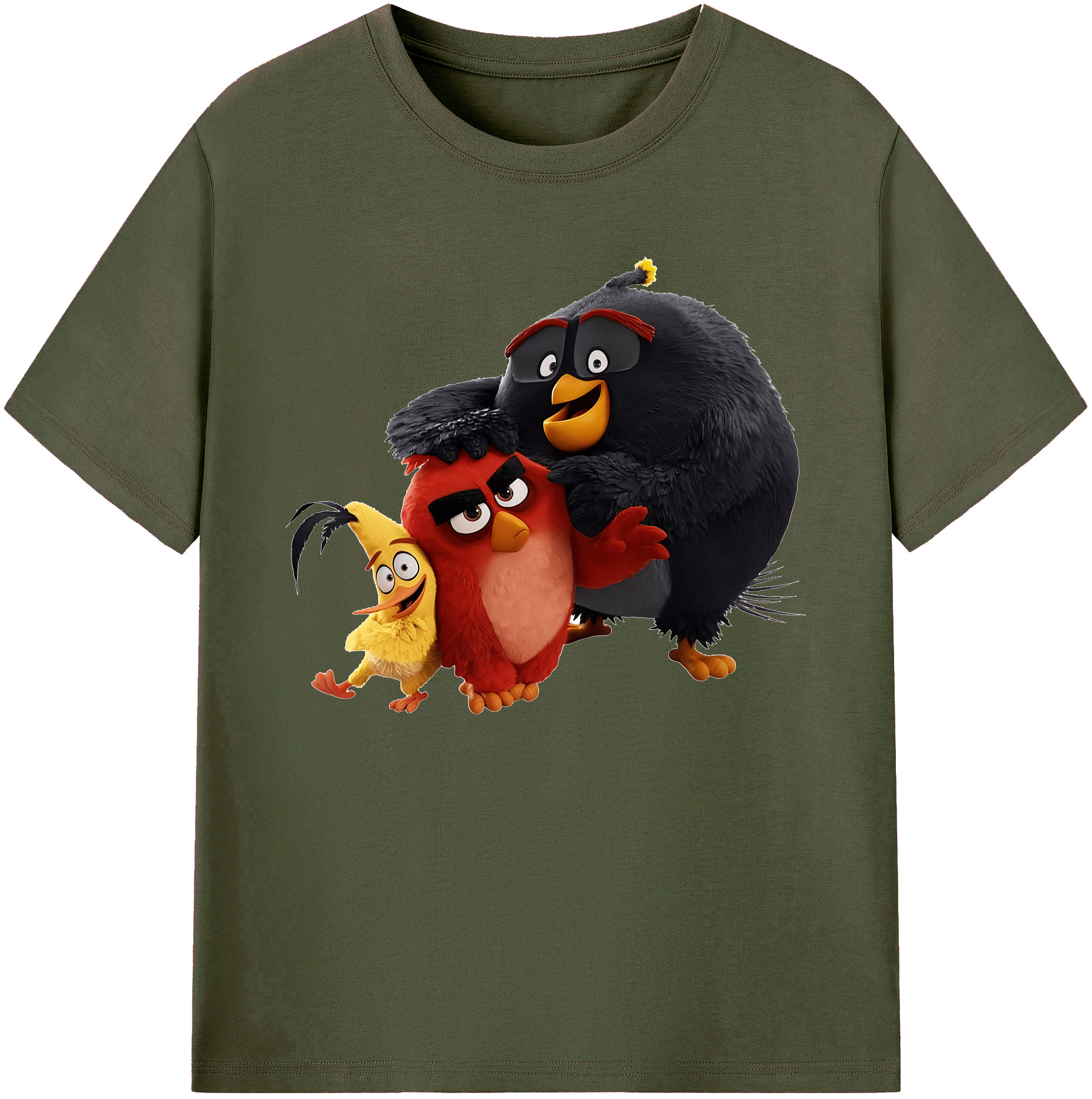 （画像用） Angry Birds アングリーバード 綿100％ メンズ半袖Tシャツ｜肌触りやわらか＆通気性
